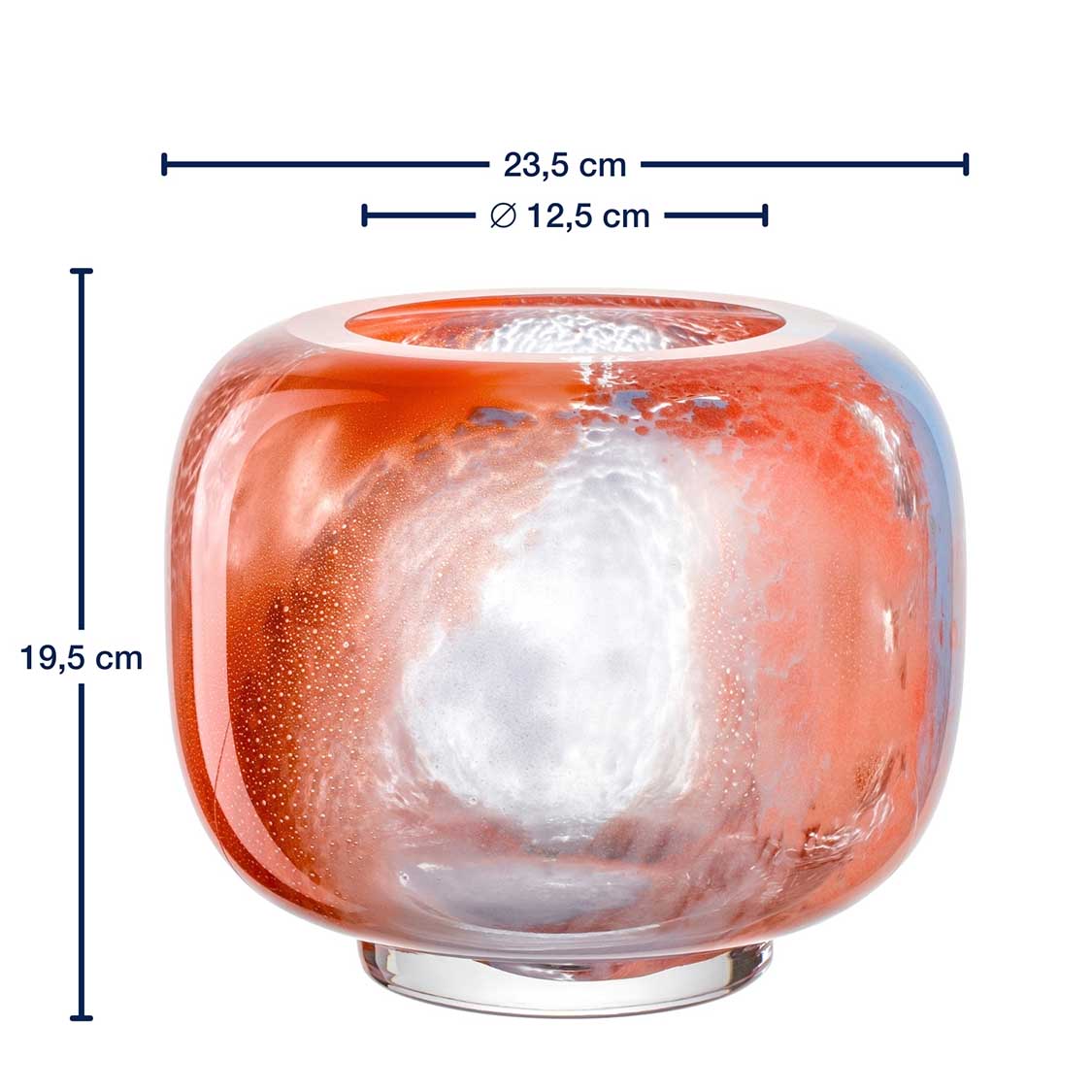 leonardo-cipria-due-vase-verre-20-cm-orange-bleu image 3