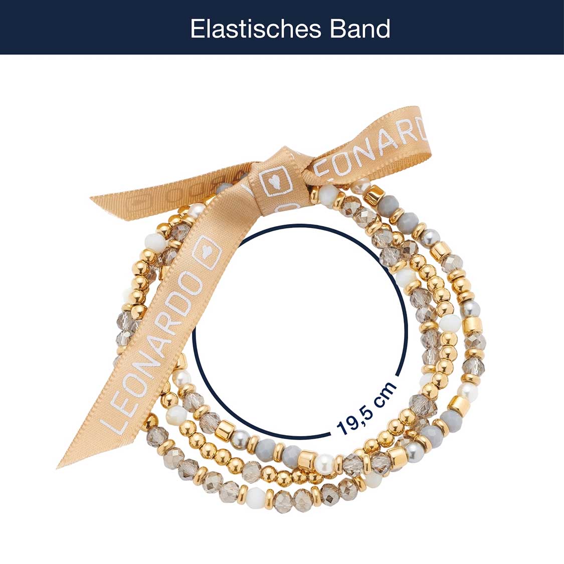 leonardo-bernadette-bracelet-dor-perles-grises-3-rangs image 4