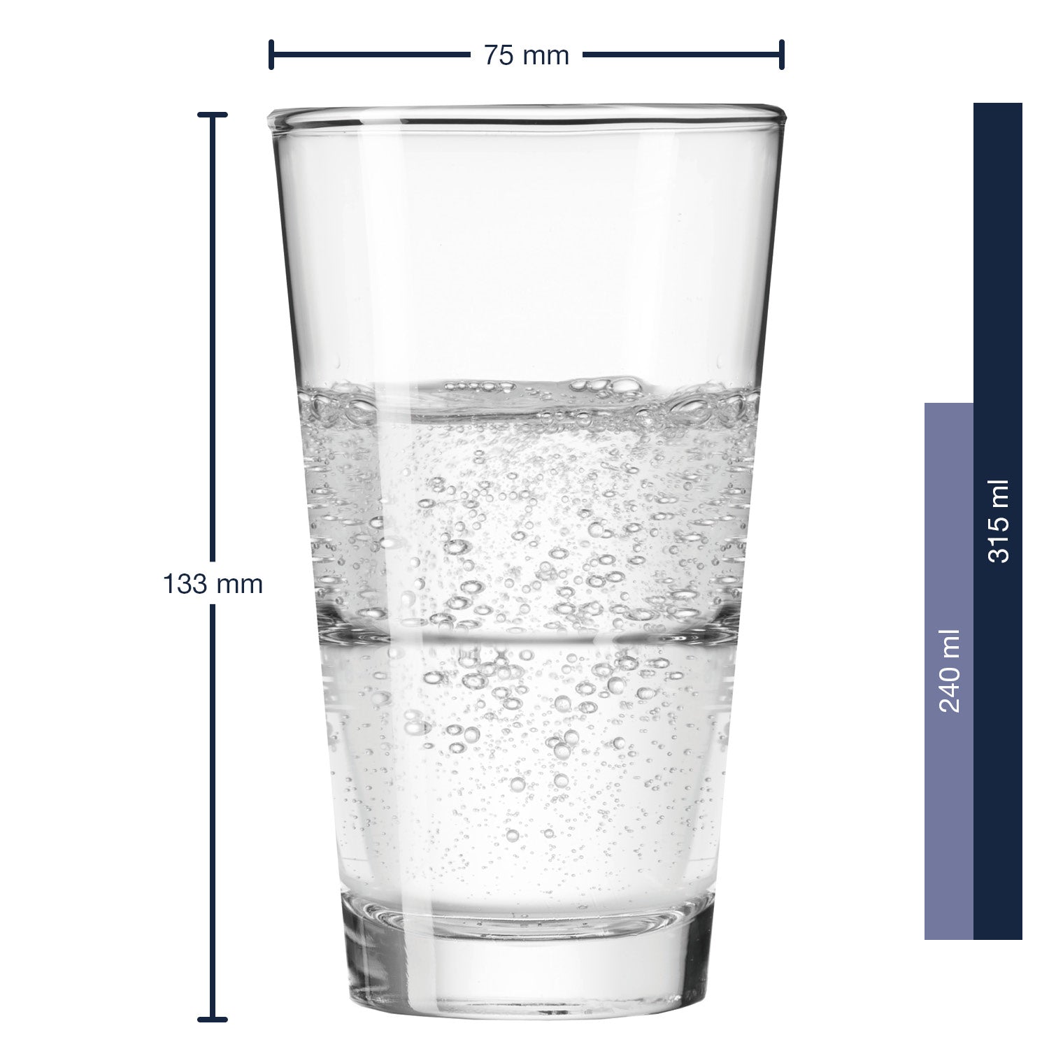 leonardo-event-330-ml-verre-empilable-6-verres-conique image 2