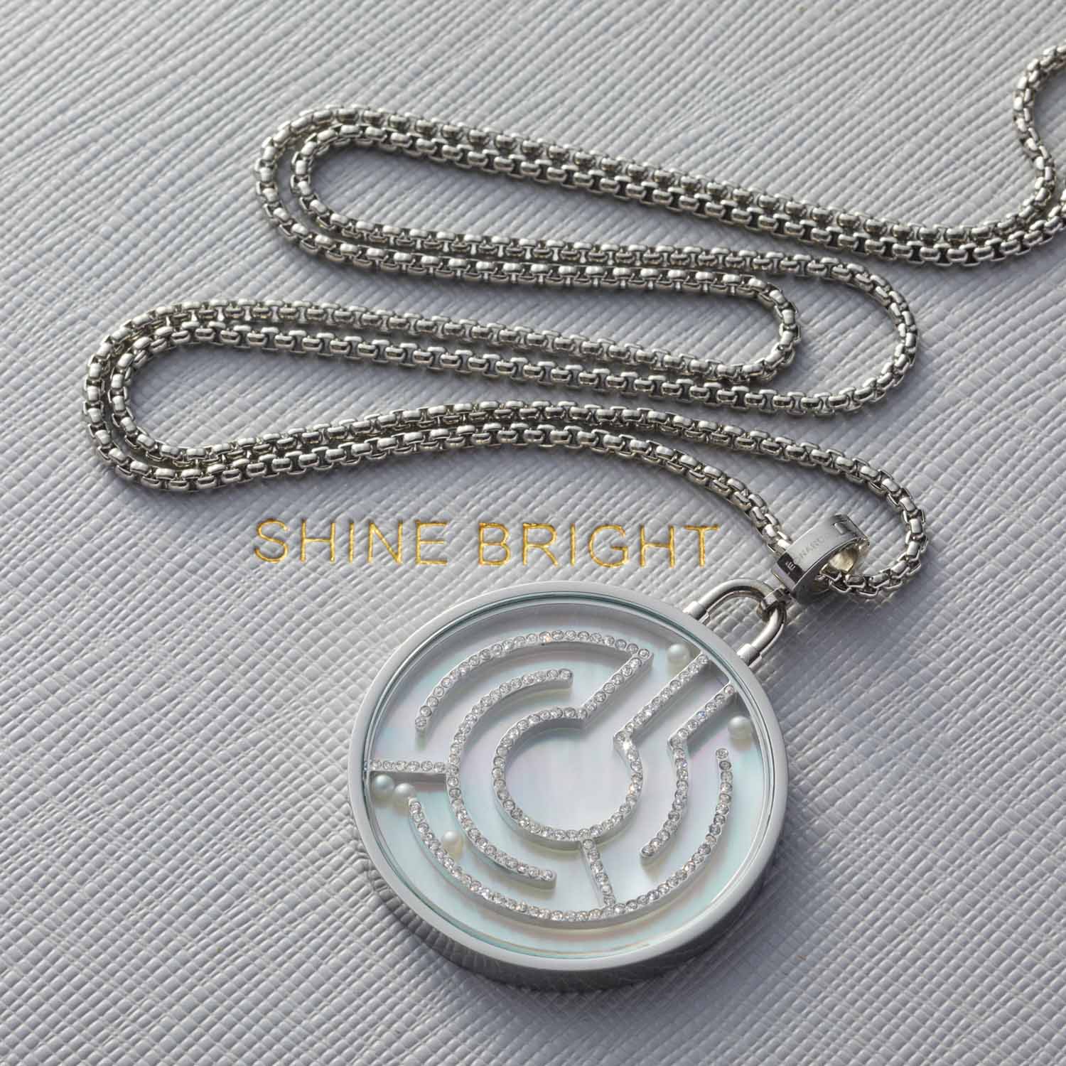 leonardo-joy-collier-long-80-cm-argent-labyrinthe image 4