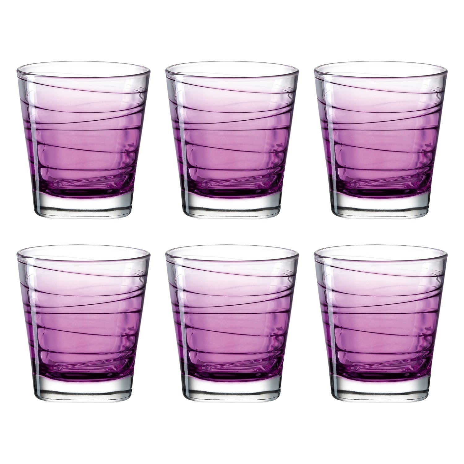 leonardo-vario-struttura-verre-eau-violet-250-ml-lot-de-6 image 1