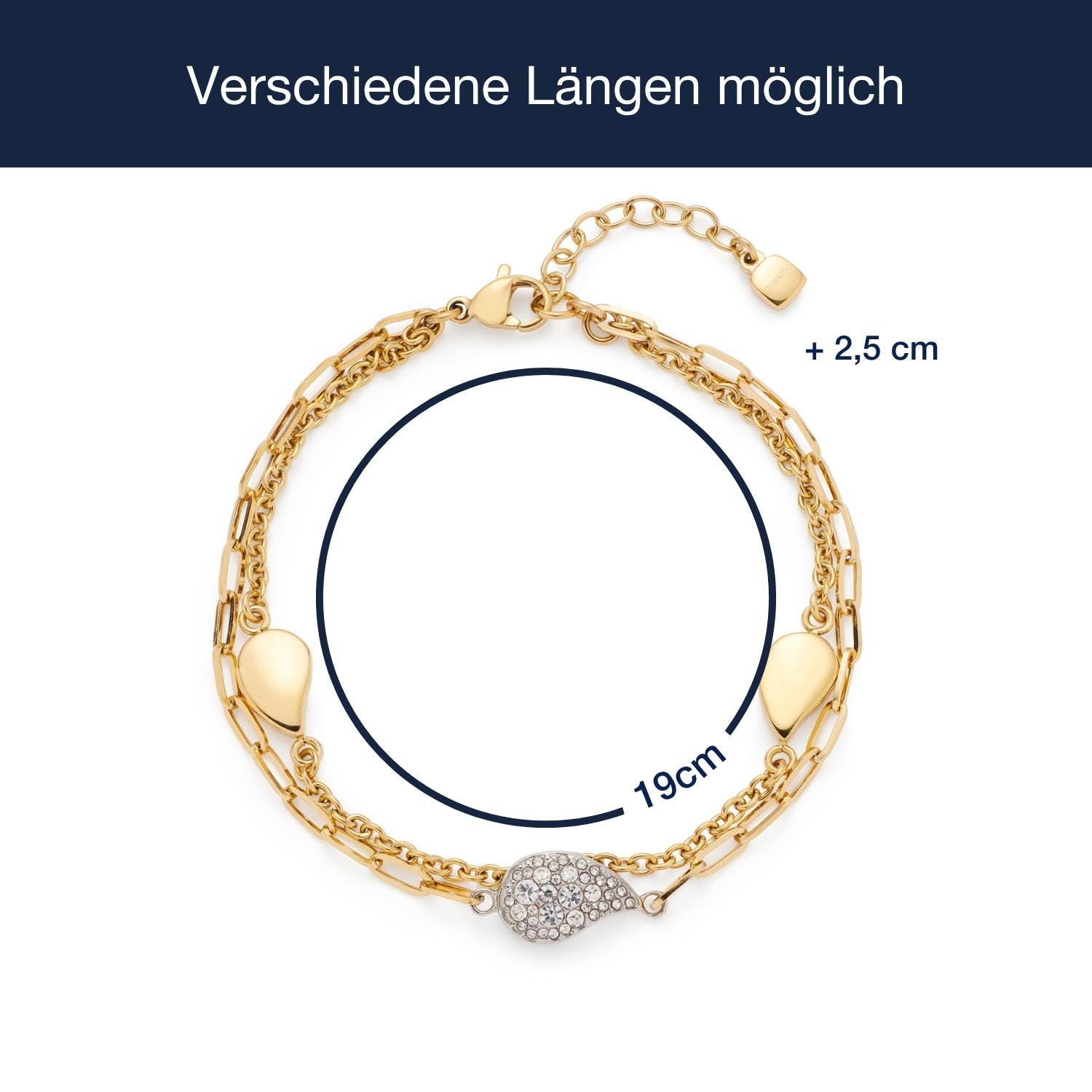 leonardo-lea-bracelet-bicolore-zirconia-18-5-cm image 4