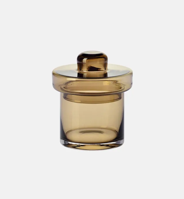 krosno-gemstone-bo-te-en-verre-bronzite-14-5-cm-avec-couvercle image 1