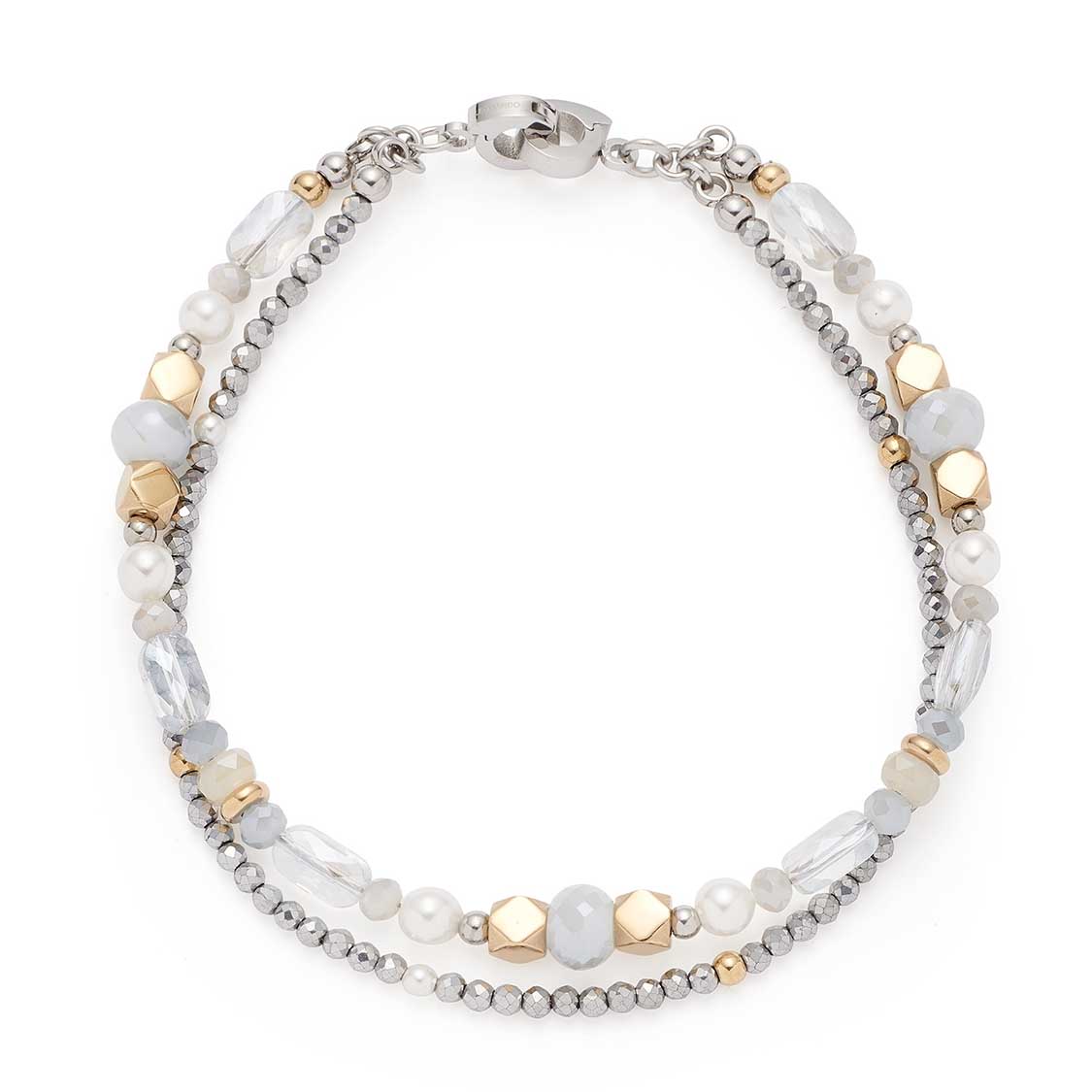 leonardo-esther-clip-mix-bracelet-double-perles-bicolore image 1
