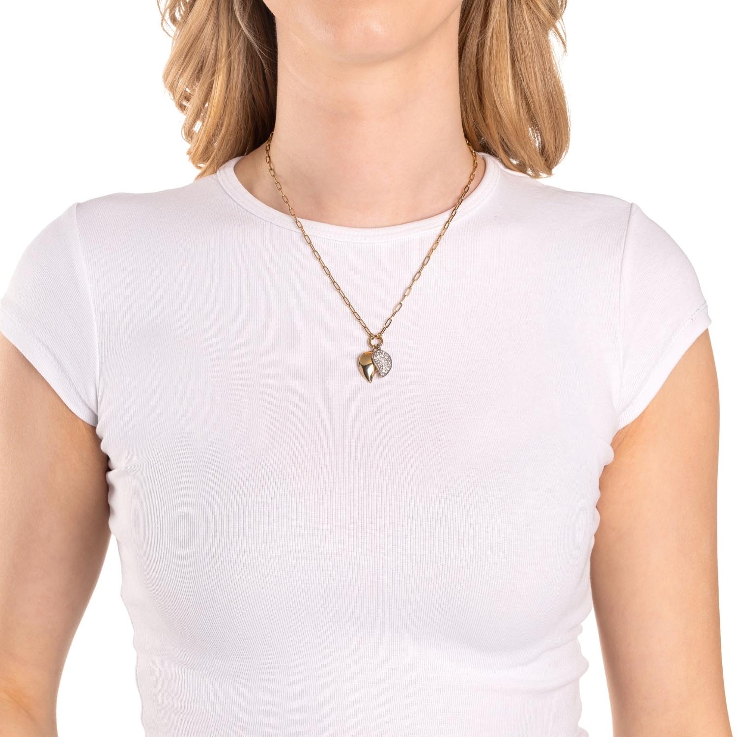 leonardo-lea-collier-bicolore-45-cm-zircones image 3