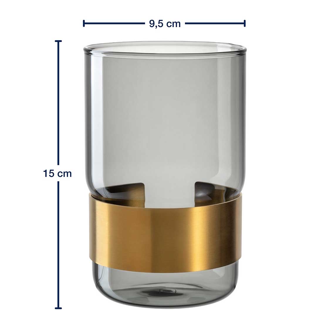 leonardo-silenzio-vase-gris-15-cm-verre image 3