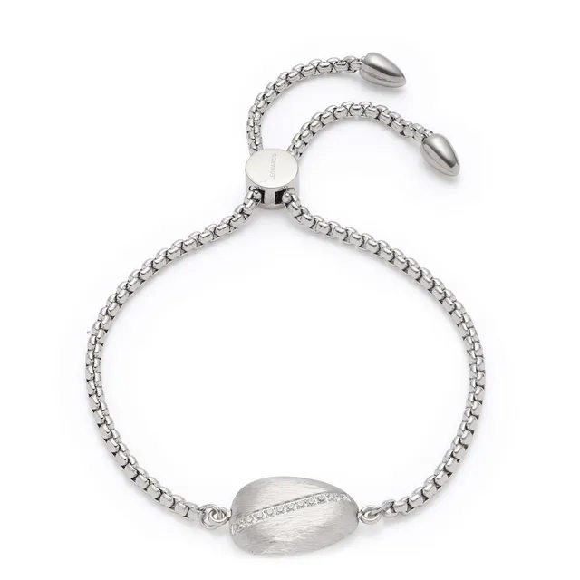 leonardo-ciottolo-bracelet-acier-zirconia-argent image 1