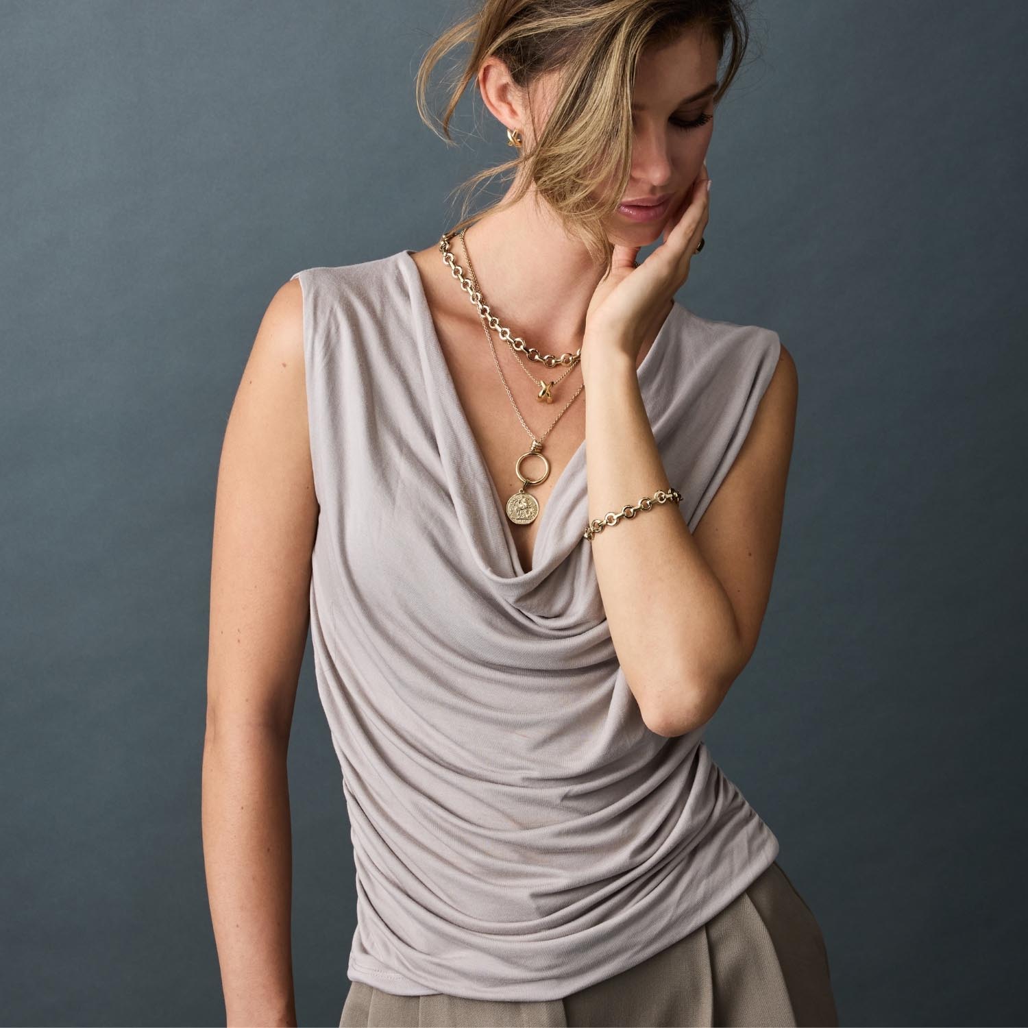 leonardo-clip-mix-vera-collier-60-cm-dor-anneau image 2