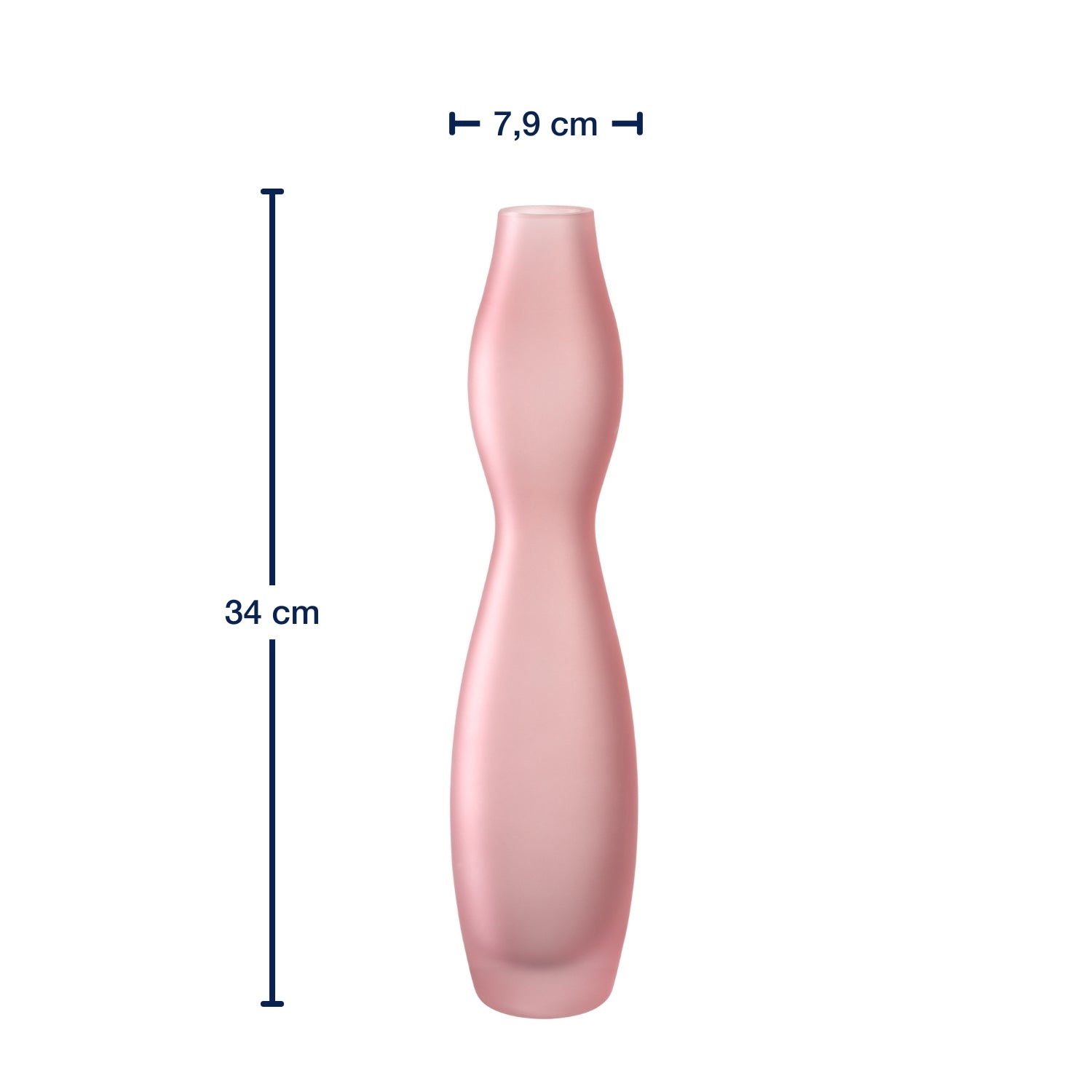 leonardo-vivace-vase-ros-satin-34-cm-fait-main image 3
