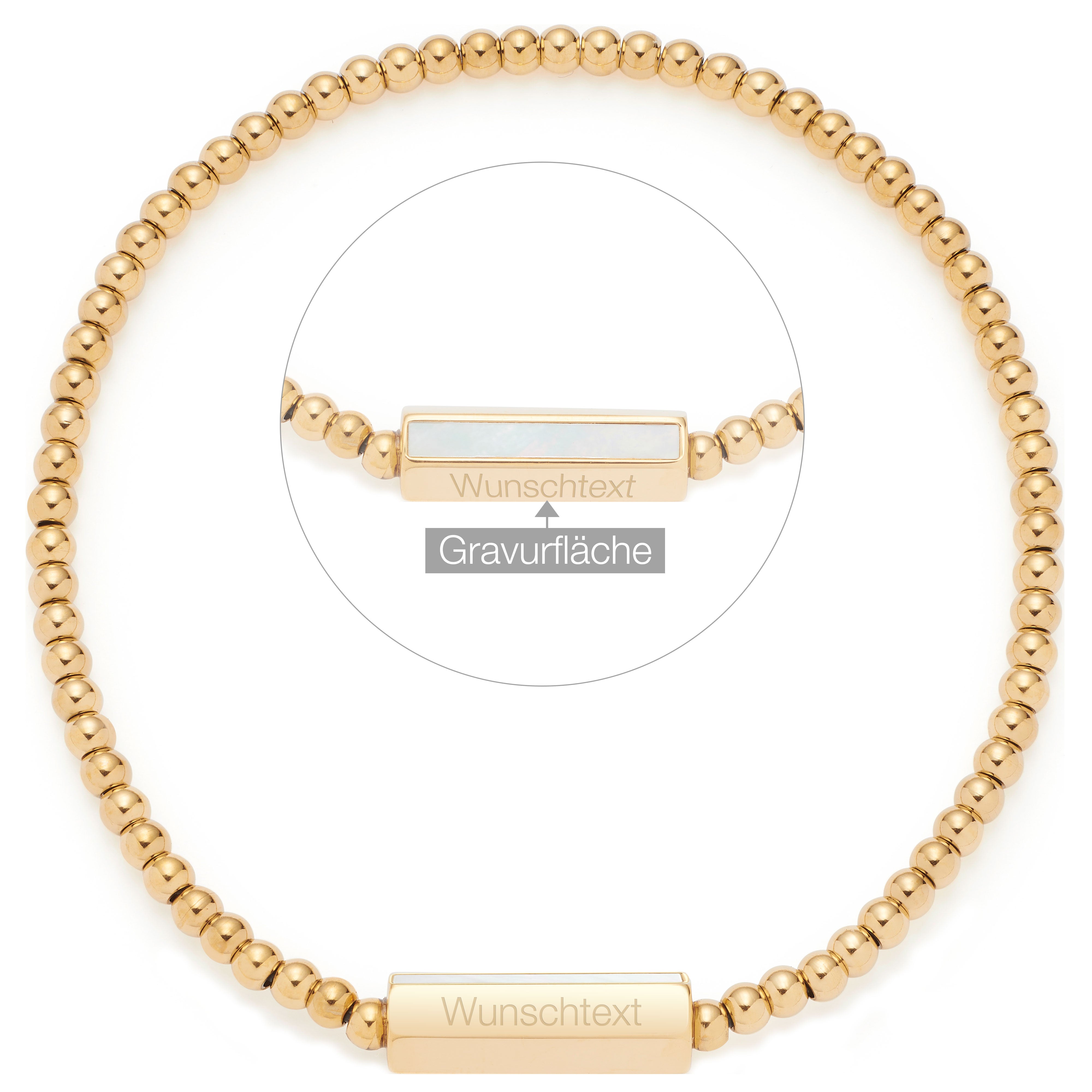 leonardo-pilea-bracelet-gravure-dor-nacre-femme image 1