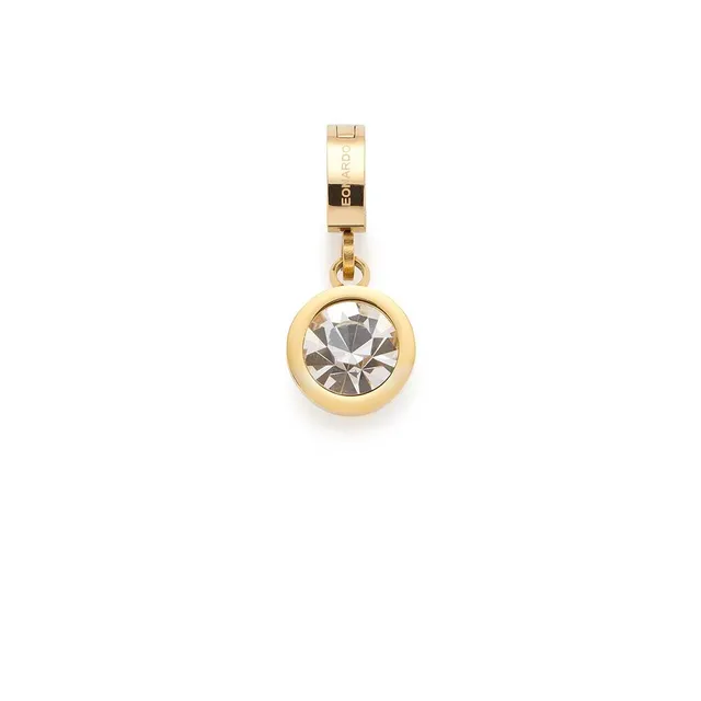 leonardo-clip-mix-lacy-pendentif-dor-zirconia-acier image 1