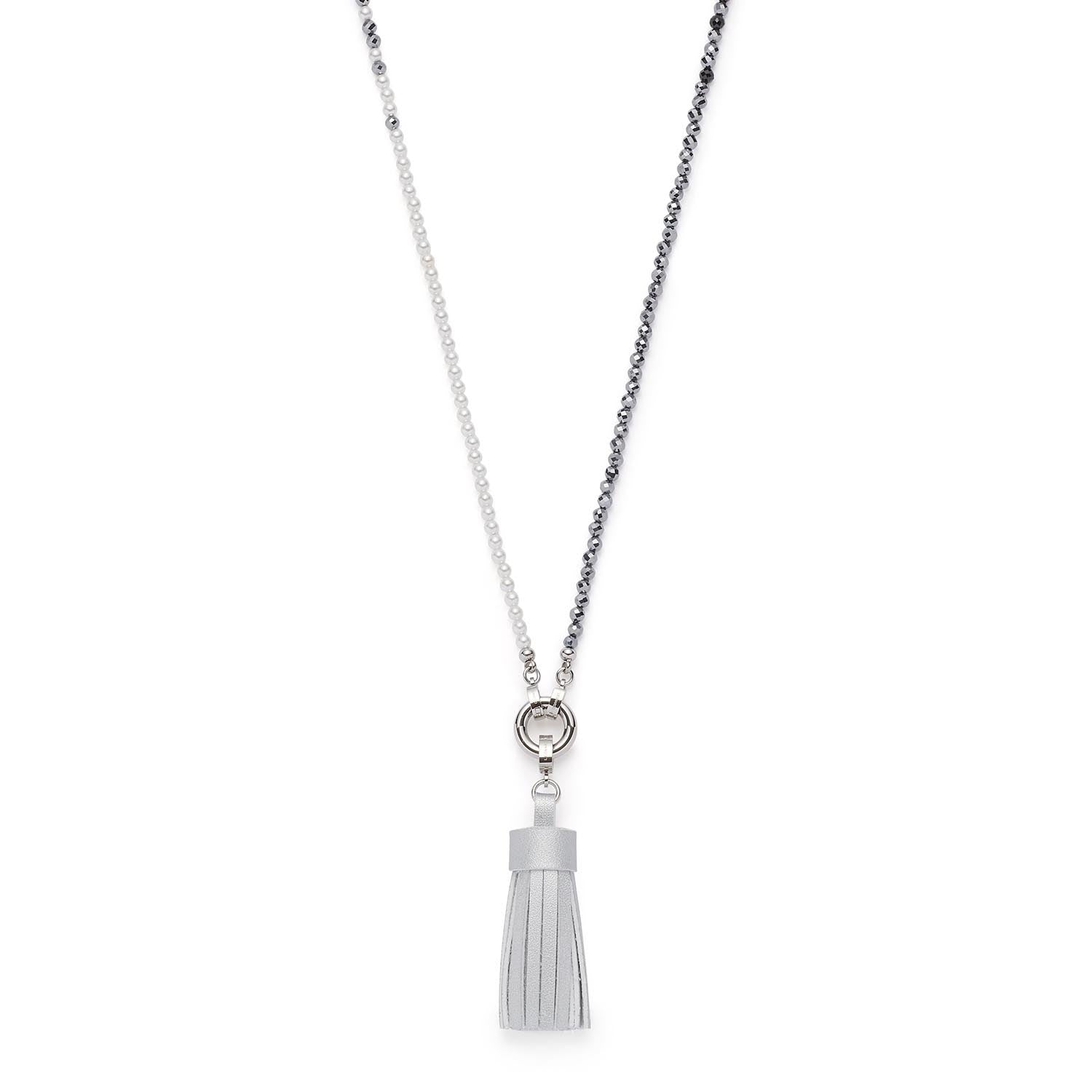 leonardo-kelly-sautoir-90-cm-clip-mix-gris image 5