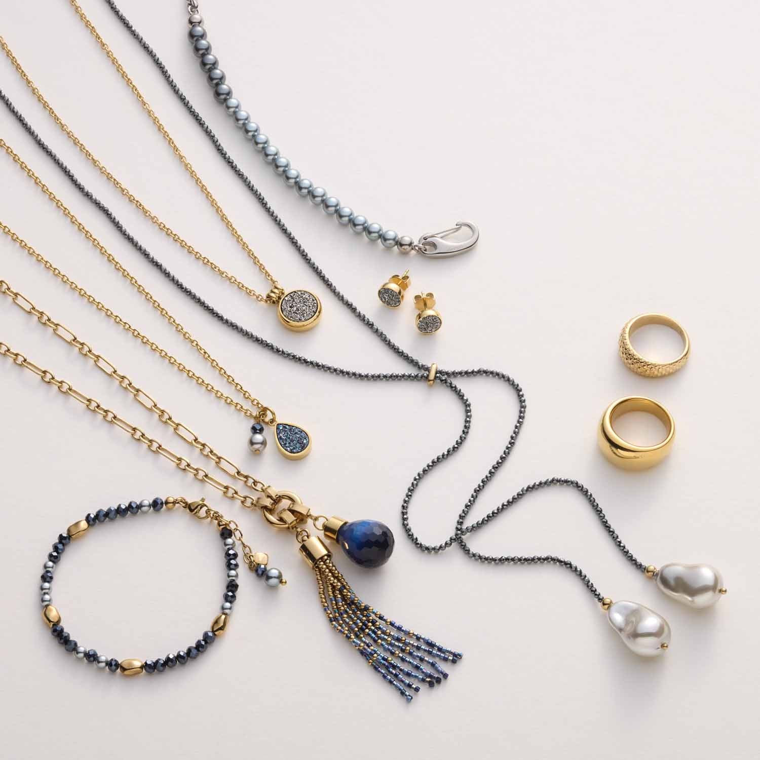 leonardo-aline-bracelet-perles-bleues-et-p-pites-or image 6