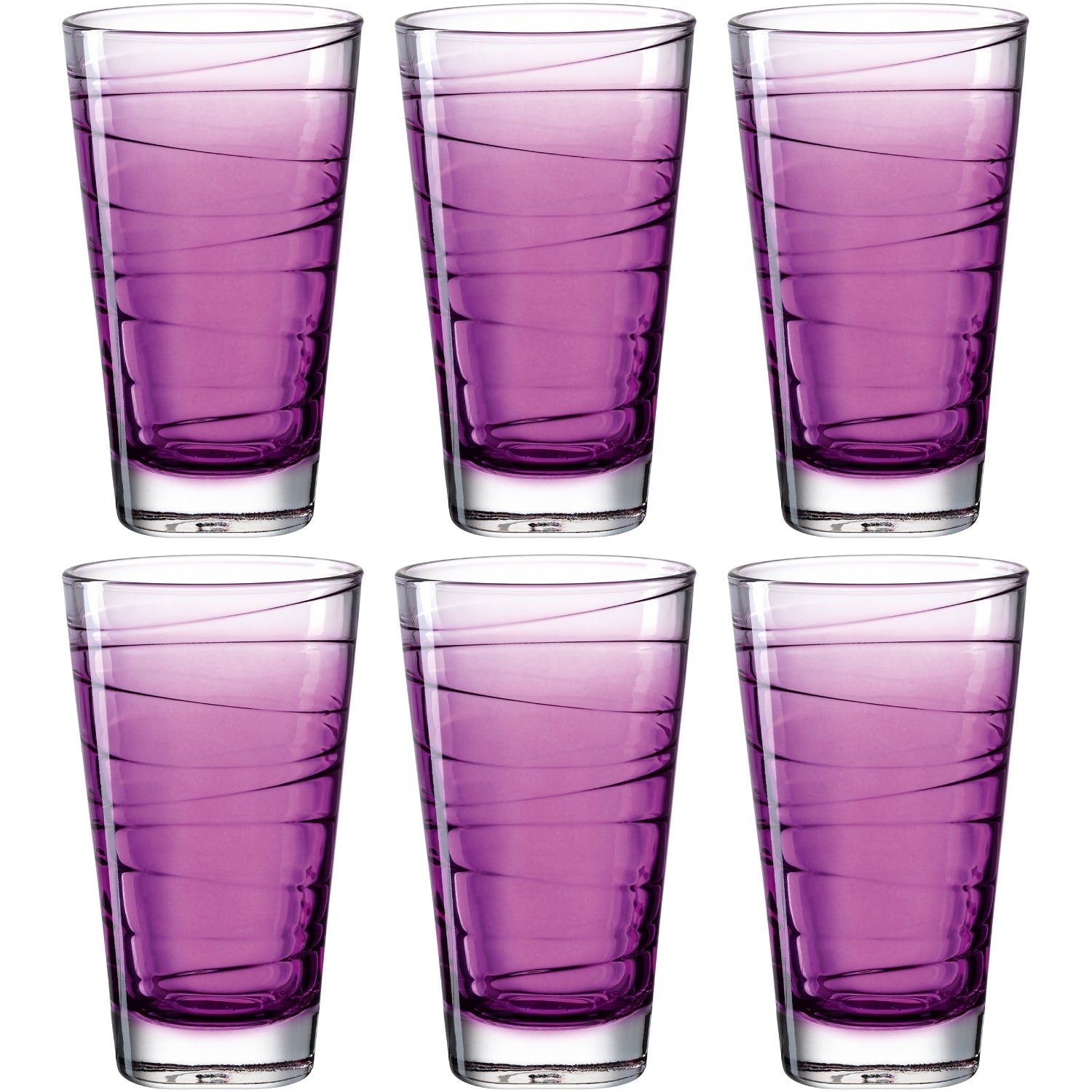 leonardo-vario-struttura-verre-violet-280-ml-lot-de-6 image 1