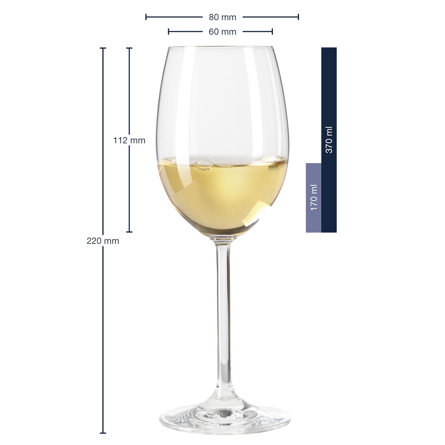 leonardo-daily-370-ml-verre-vin-blanc-lot-de-6-transparent image 2