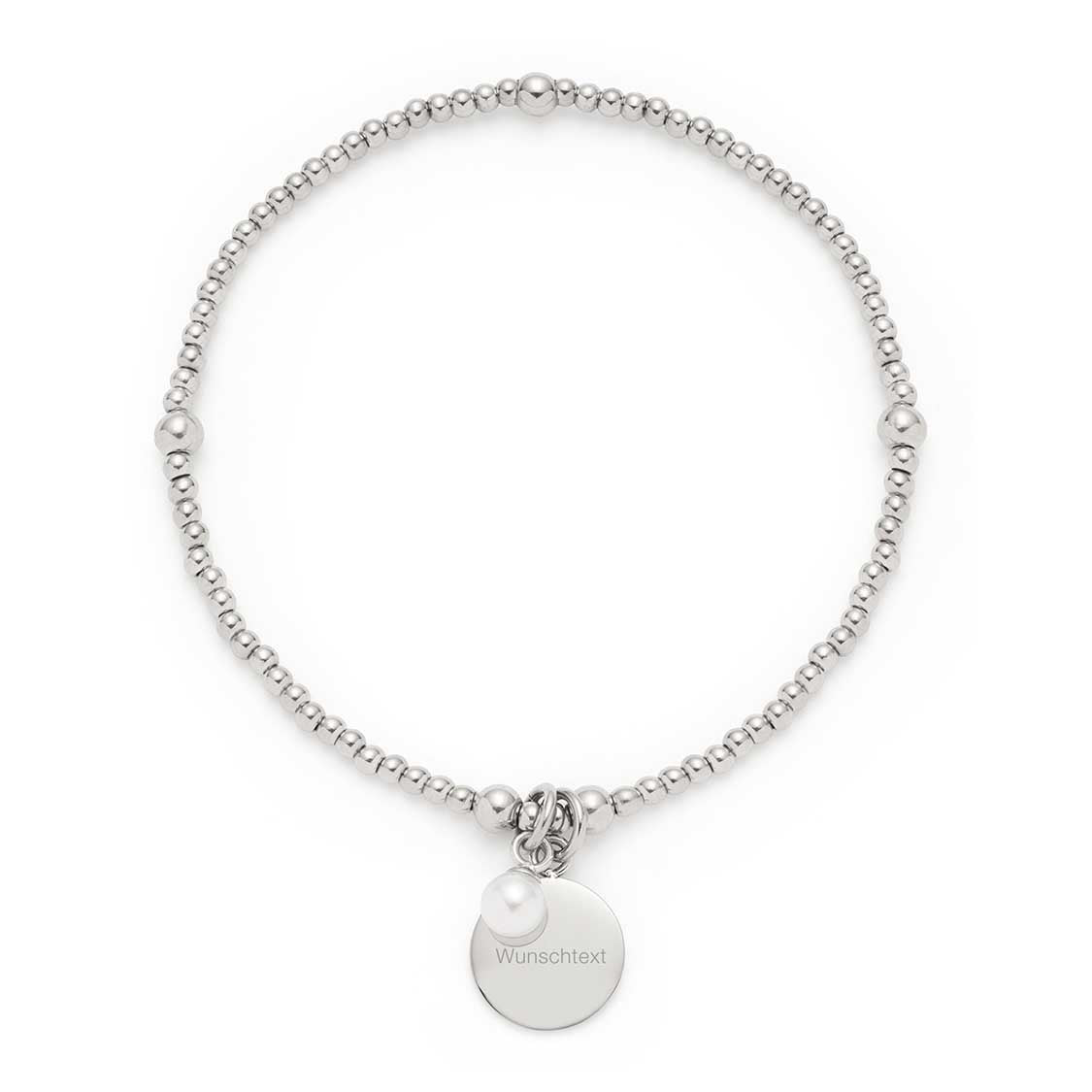 leonardo-debby-bracelet-grav-argent-perle image 1