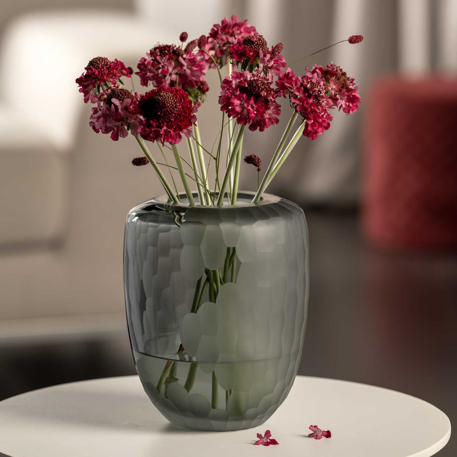 leonardo-bellagio-vase-22-cm-anthracite-verre-fait-main image 2