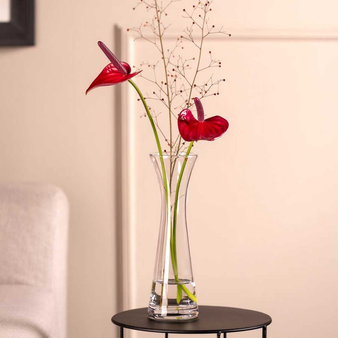 leonardo-gia-vase-soliflore-verre-25-cm-transparent image 2