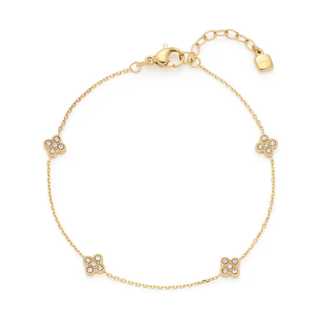leonardo-ciao-lisette-bracelet-dor-fleurs-zirconia image 1