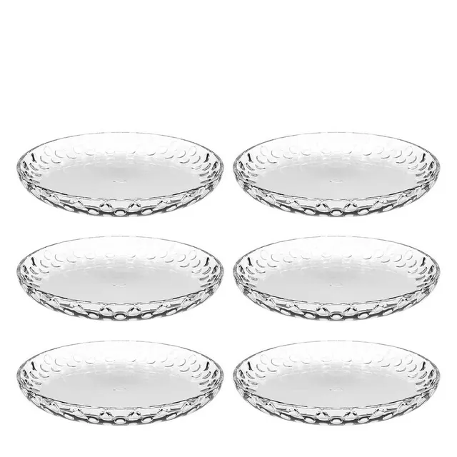 leonardo-cucina-optic-assiette-dessert-verre-18-cm-lot-6 image 1