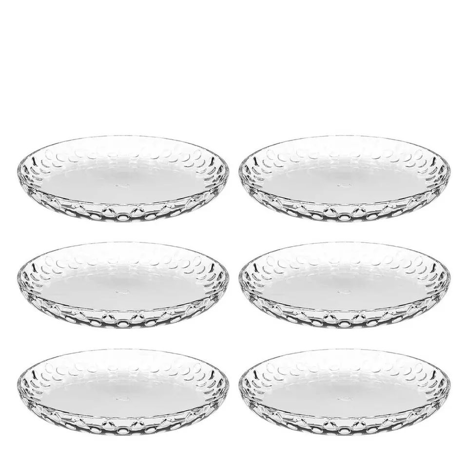 leonardo-cucina-optic-assiette-dessert-verre-18-cm-lot-6 image 1