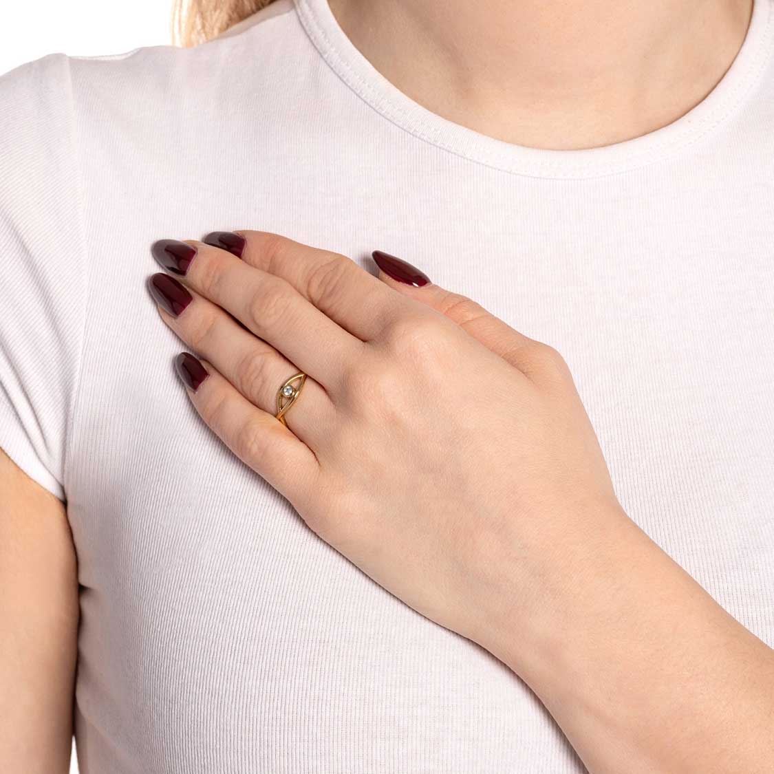 leonardo-tavari-ciao-bague-dor-e-zirconia-taille-20-entrelac-e image 3