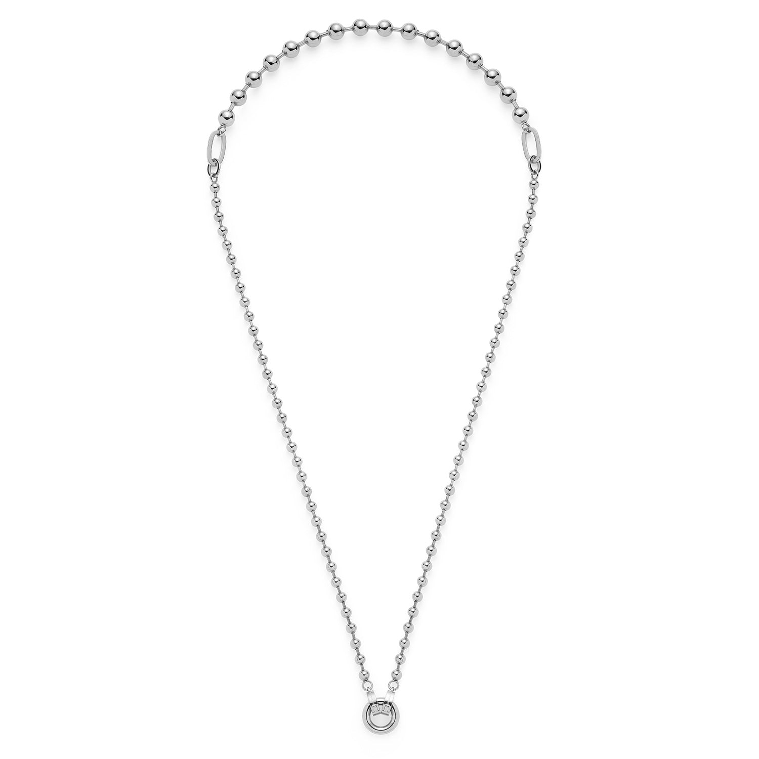leonardo-dotty-clip-mix-collier-boules-argent-60-cm image 2