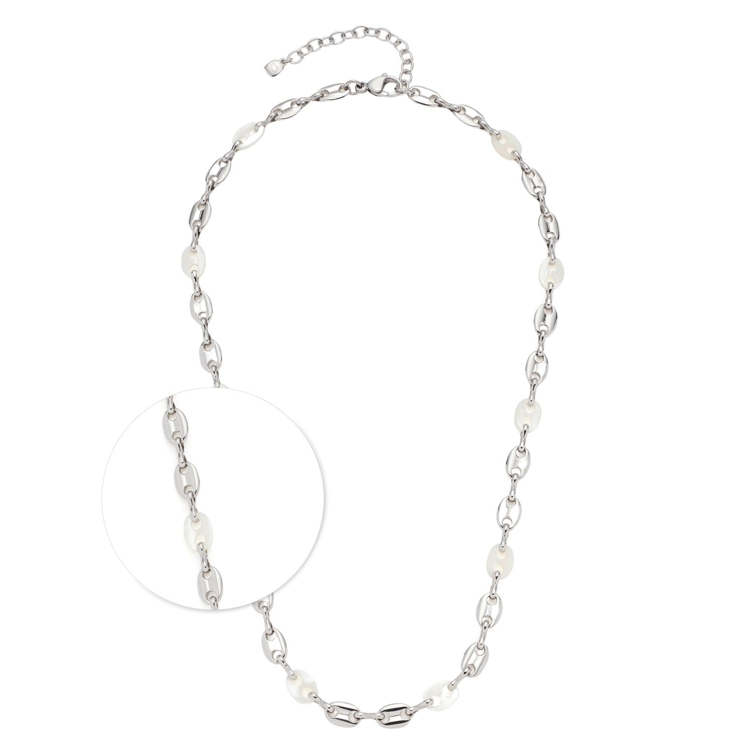 leonardo-lindi-collier-nacre-45-cm-acier-argent image 1
