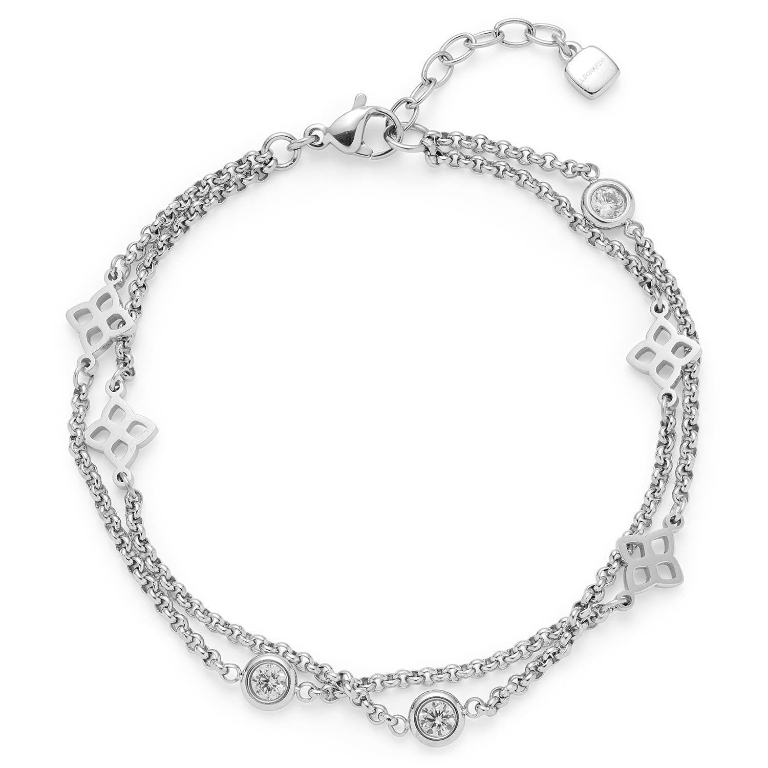 leonardo-ruth-bracelet-double-cha-ne-femme-argent image 1