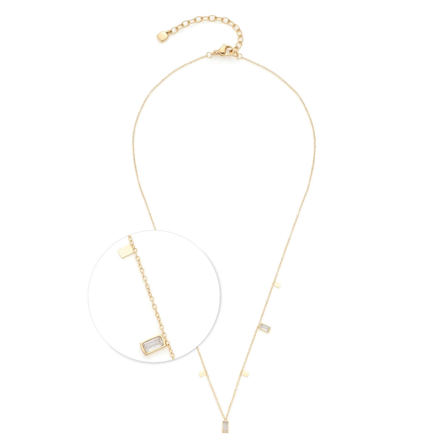 leonardo-liora-collier-dor-42-cm-pierres-baguette image 1
