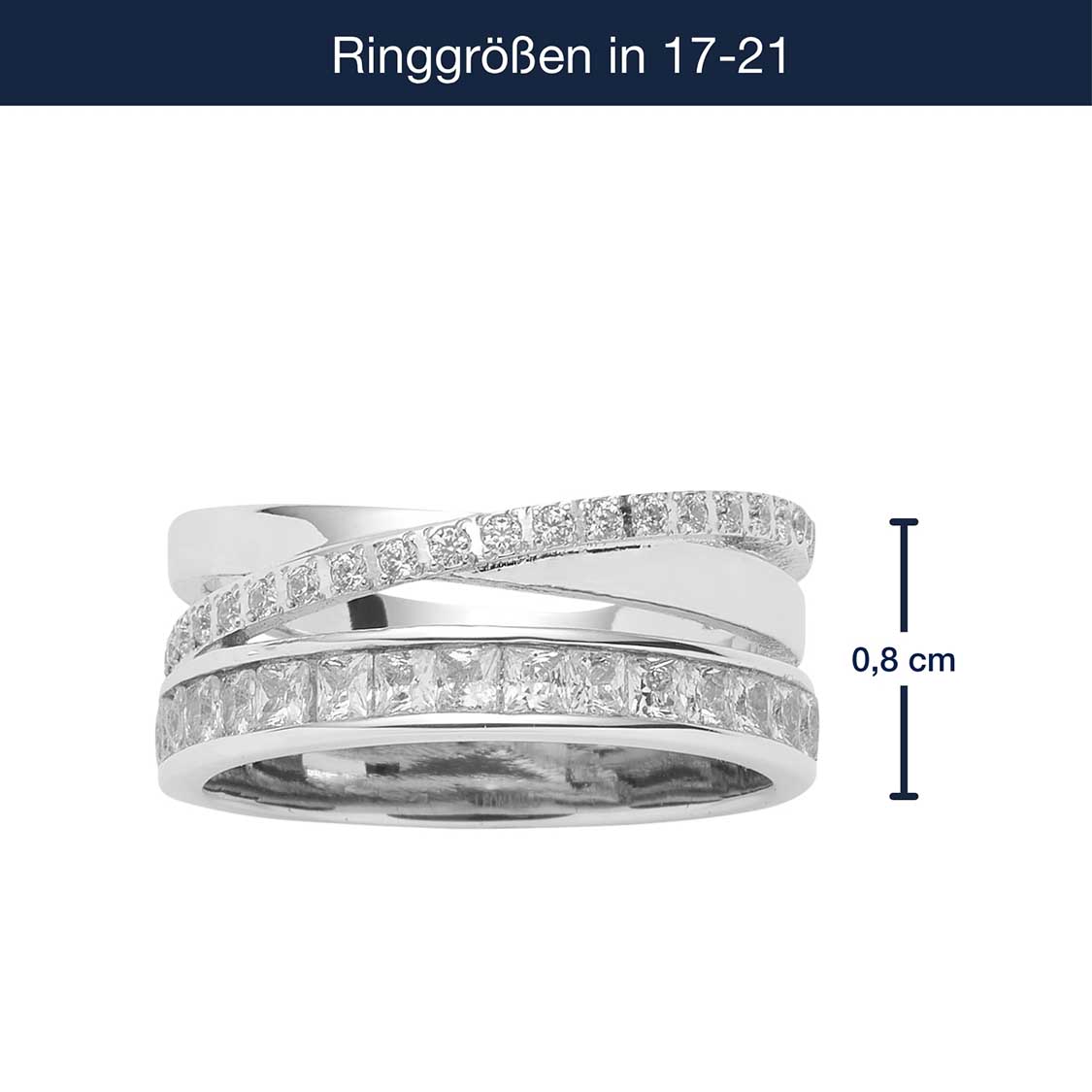 leonardo-sarah-bague-argent-taille-18-zirconia image 4