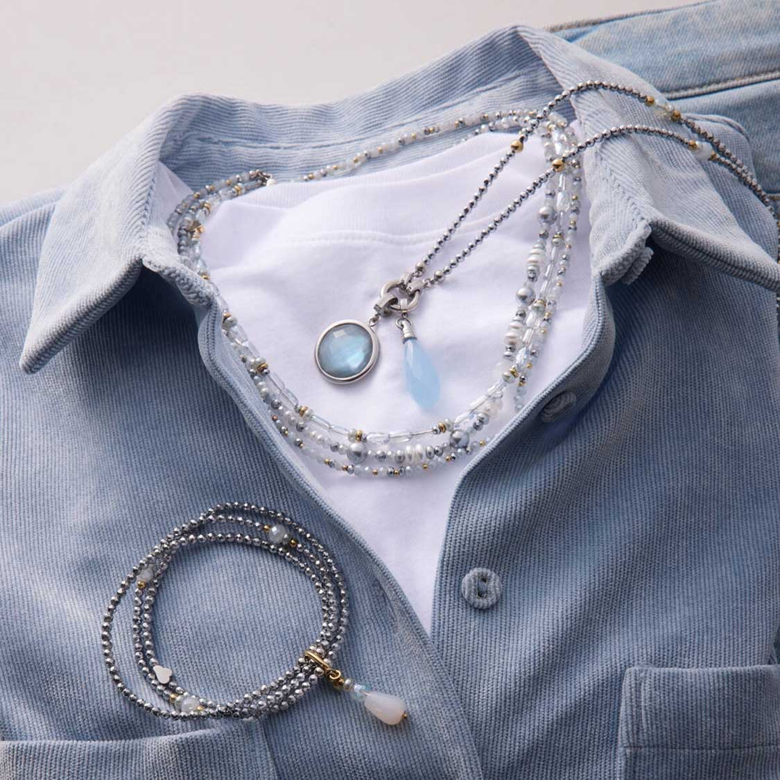leonardo-noura-clip-mix-collier-70-cm-bleu-bicolore image 8