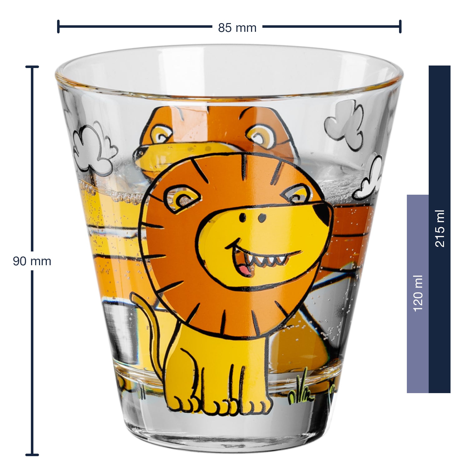 leonardo-bambini-verre-enfant-9-pi-ces-lion-safari image 2