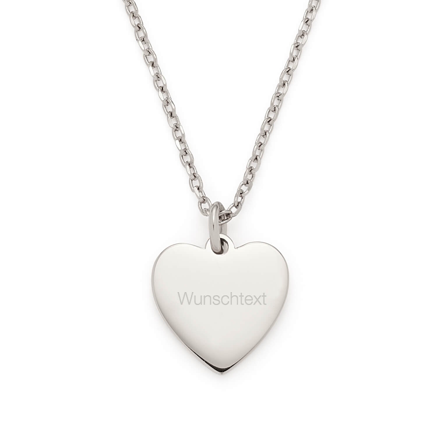 leonardo-coletta-collier-argent-42-cm-coeur-gravure image 1
