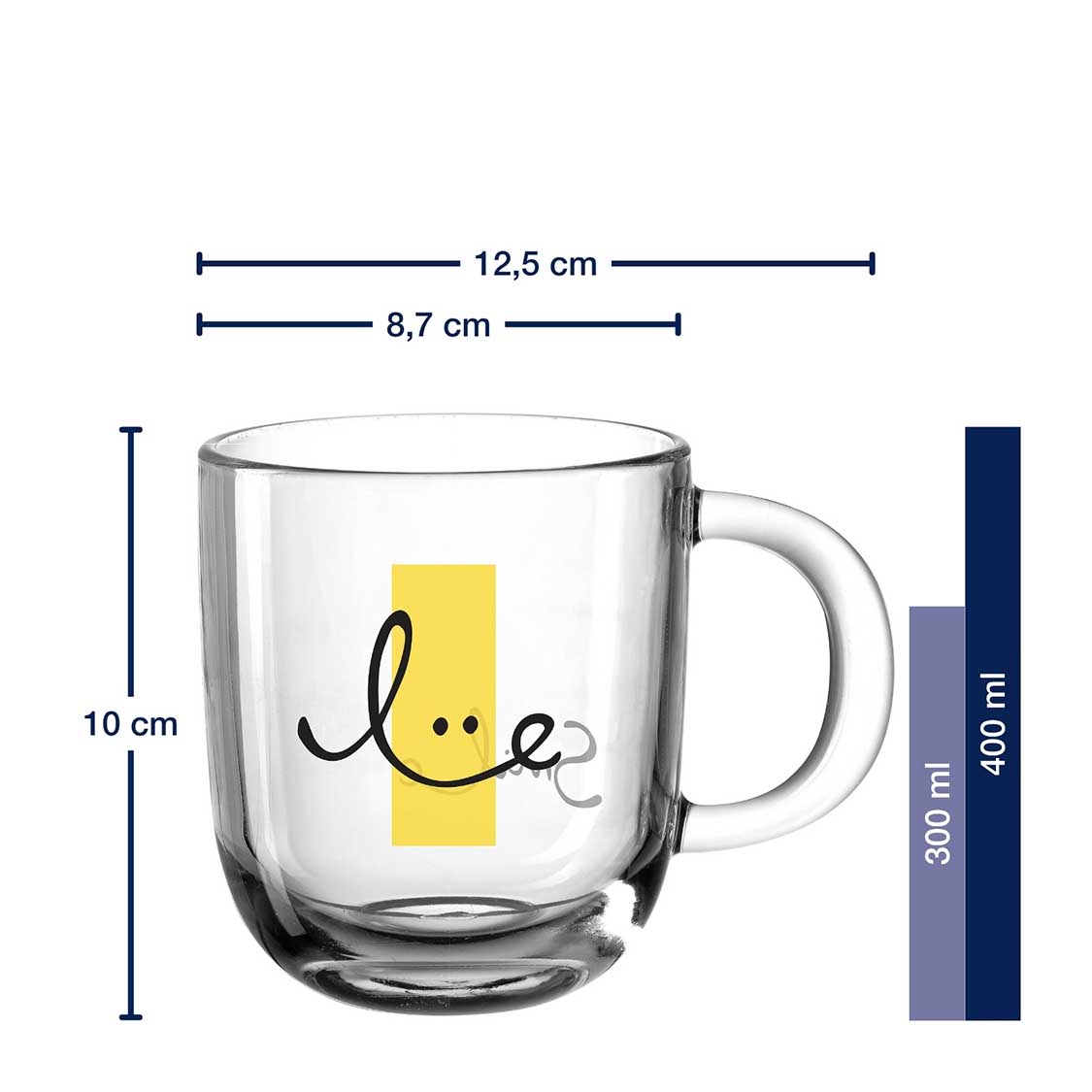 leonardo-emozione-tasse-en-verre-smile-400-ml-jaune image 3