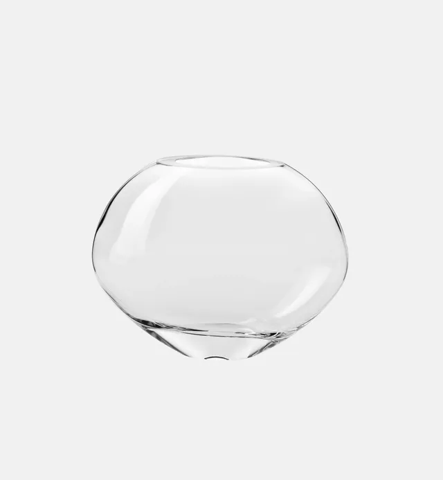 krosno-vases-vase-plat-ovale-en-verre-21-cm-transparent image 1