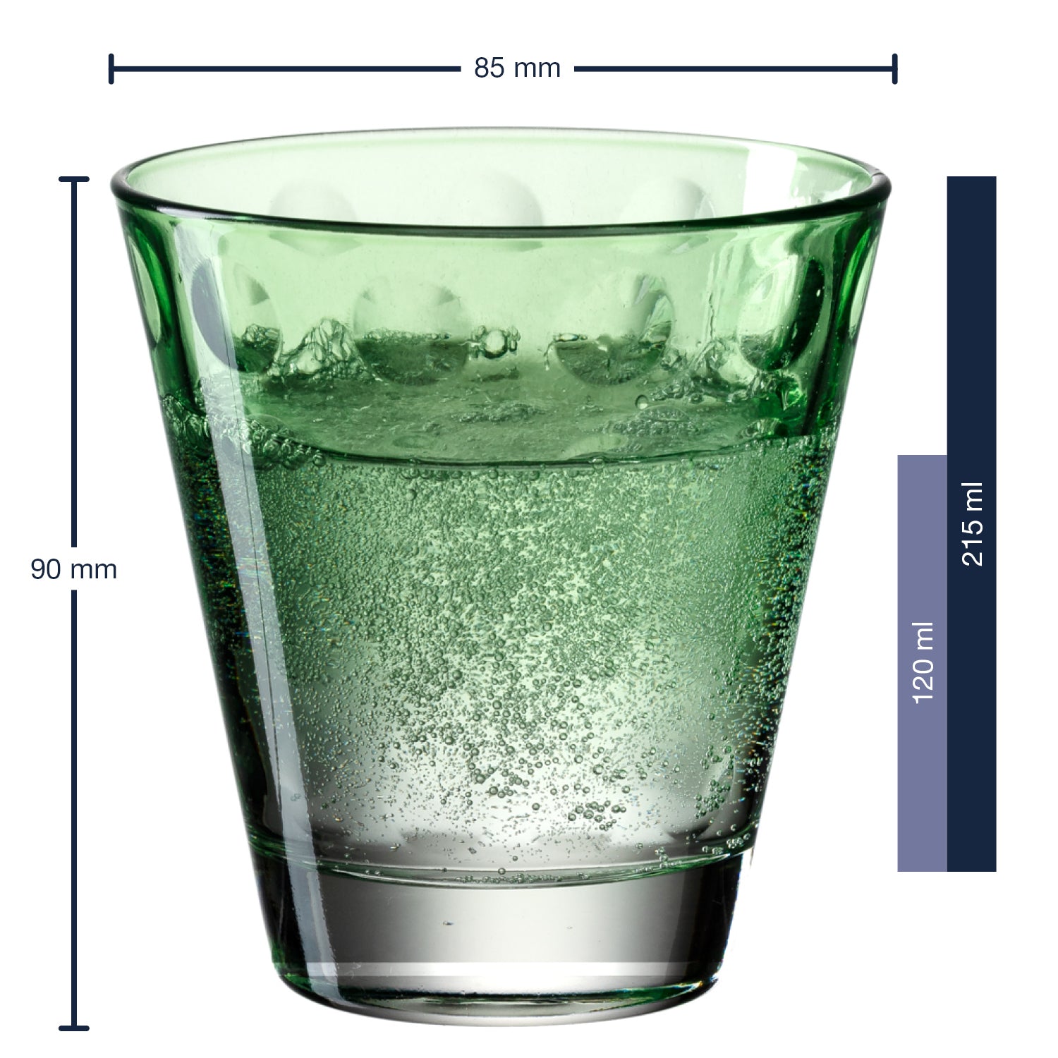 leonardo-optic-verre-eau-215-ml-vert-clair-lot-de-6 image 2