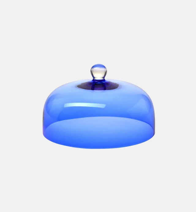 krosno-cloche-fromage-verre-bleu-cobalt-26-cm image 1