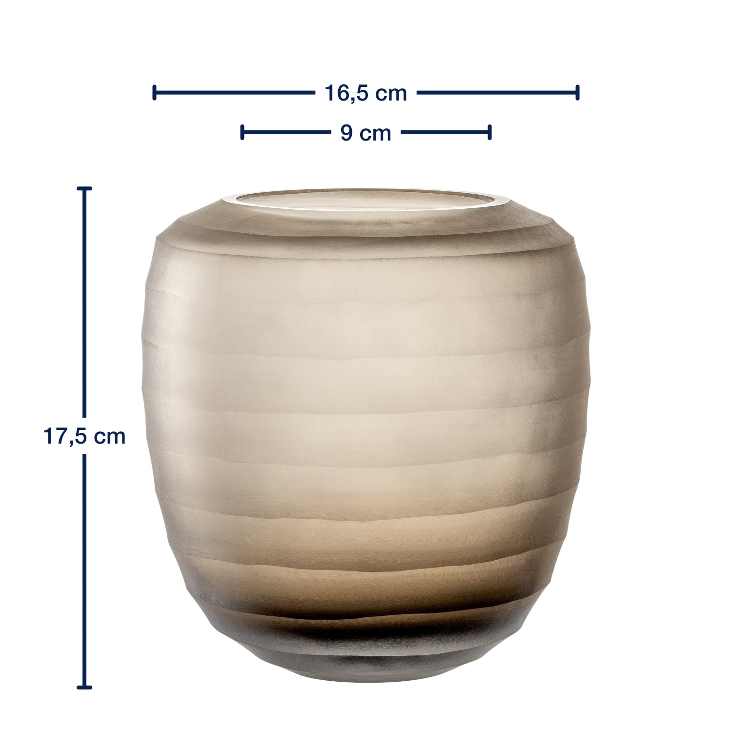 leonardo-bellagio-vase-18-cm-beige-verre-teint image 3