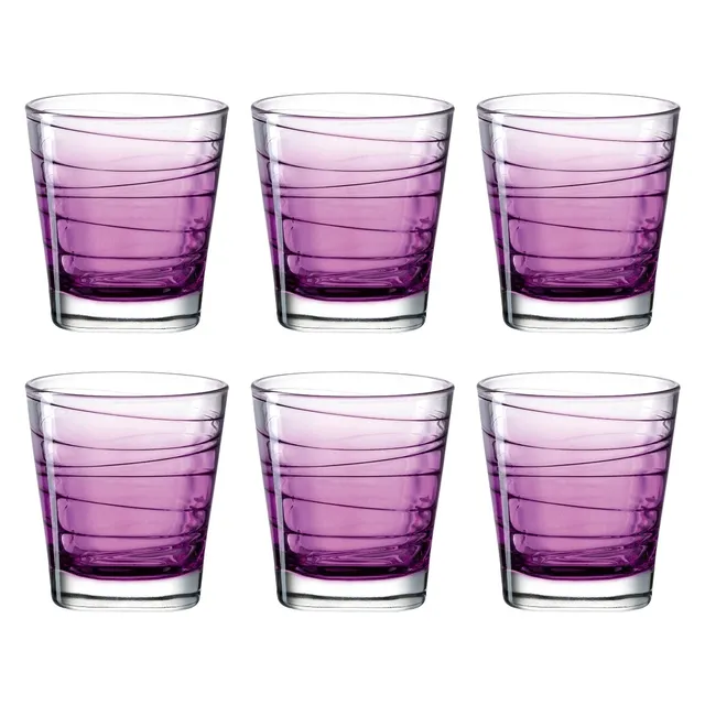 leonardo-vario-struttura-verre-eau-violet-250-ml-lot-de-6 image 1