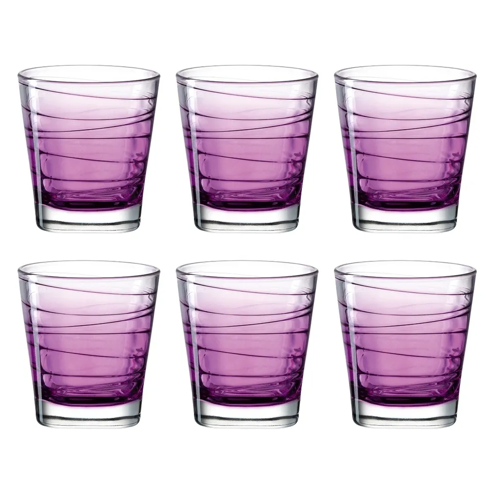 leonardo-vario-struttura-verre-eau-violet-250-ml-lot-de-6 image 1