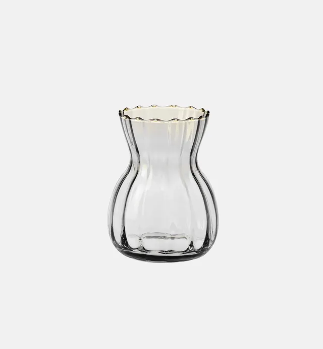 krosno-vase-verre-nervur-gris-bleu-19-cm image 1