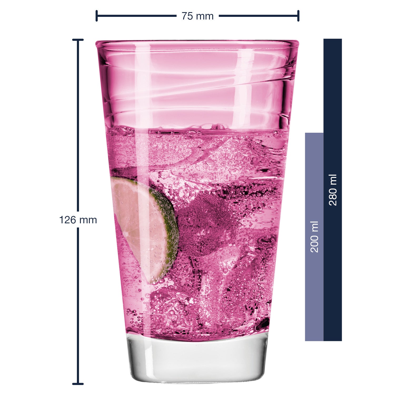 leonardo-vario-280-ml-verre-eau-lot-de-6-couleur image 2