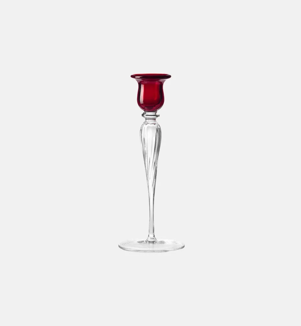 krosno-bougeoir-cristal-coupelle-rubis-25-cm image 1