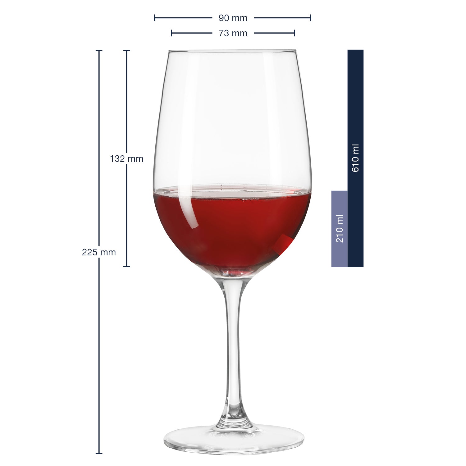 leonardo-ciao-verres-vin-rouge-610-ml-lot-6 image 2