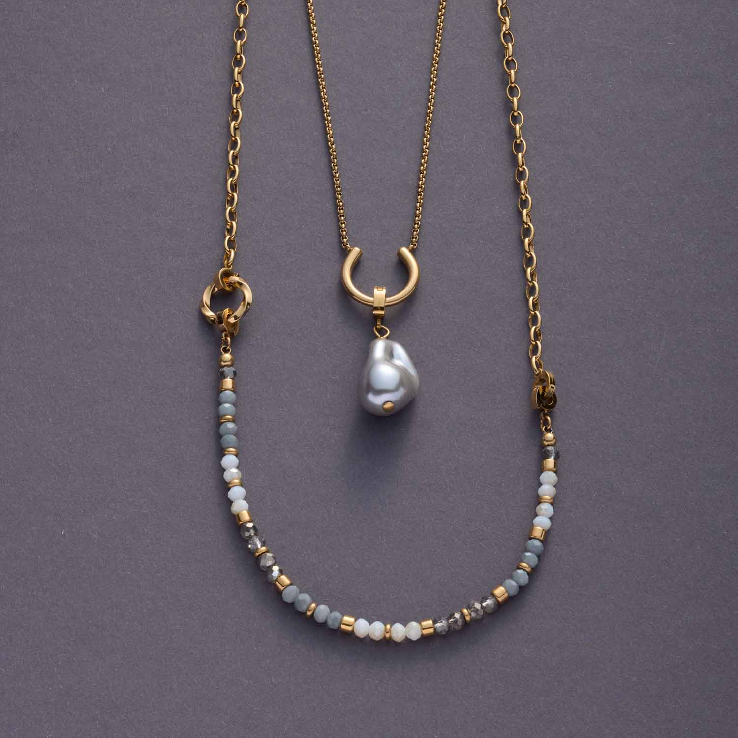 leonardo-wilmi-clip-mix-pendentif-perle-gris-dor image 6