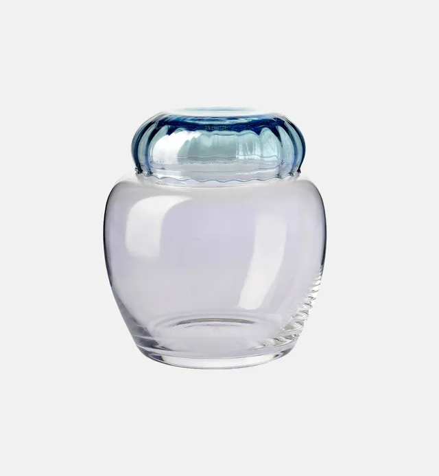 krosno-synergy-bocal-verre-couvercle-bleu-d-co image 1