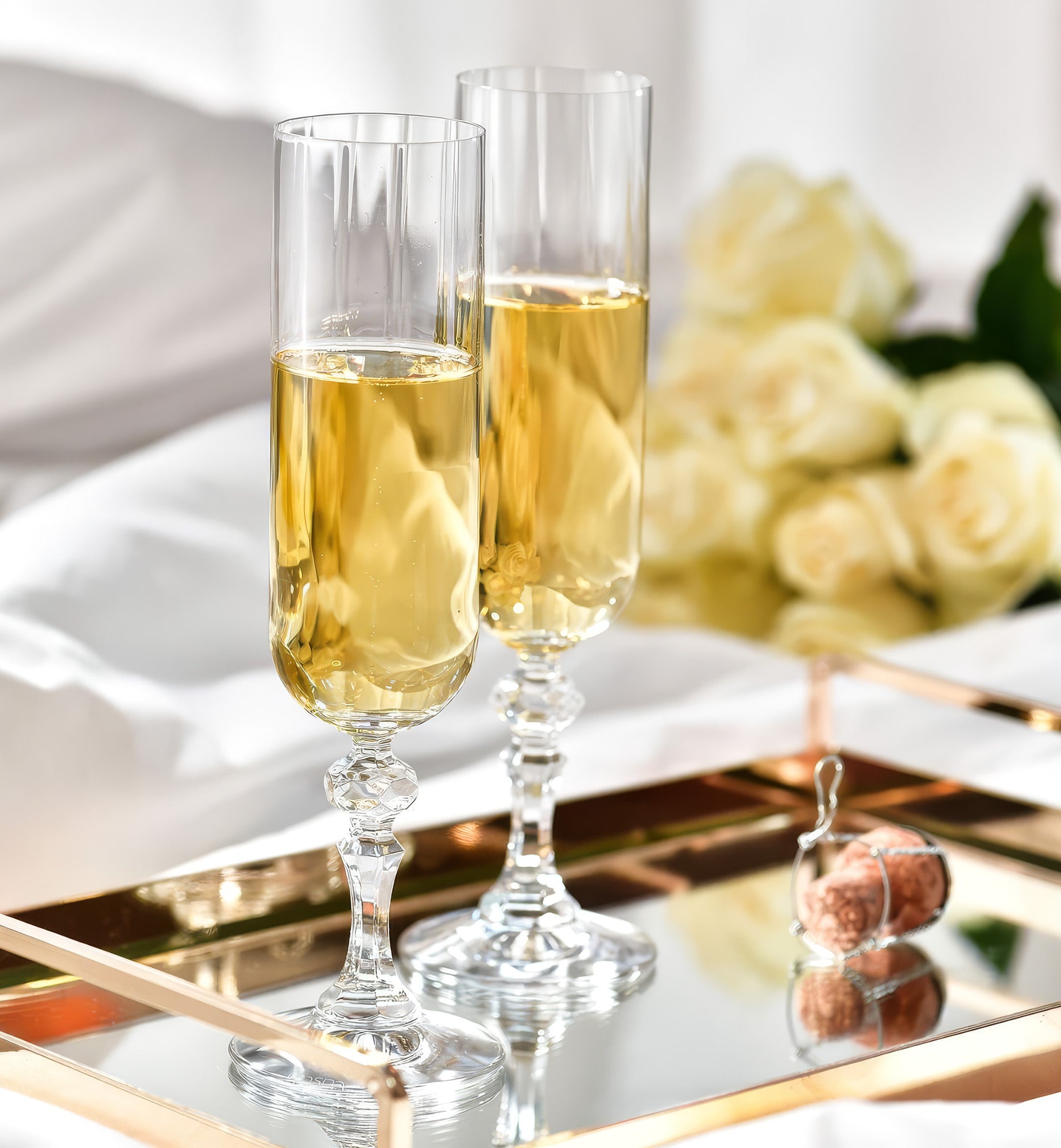 krosno-paris-fl-tes-champagne-220-ml-pied-cristal image 2