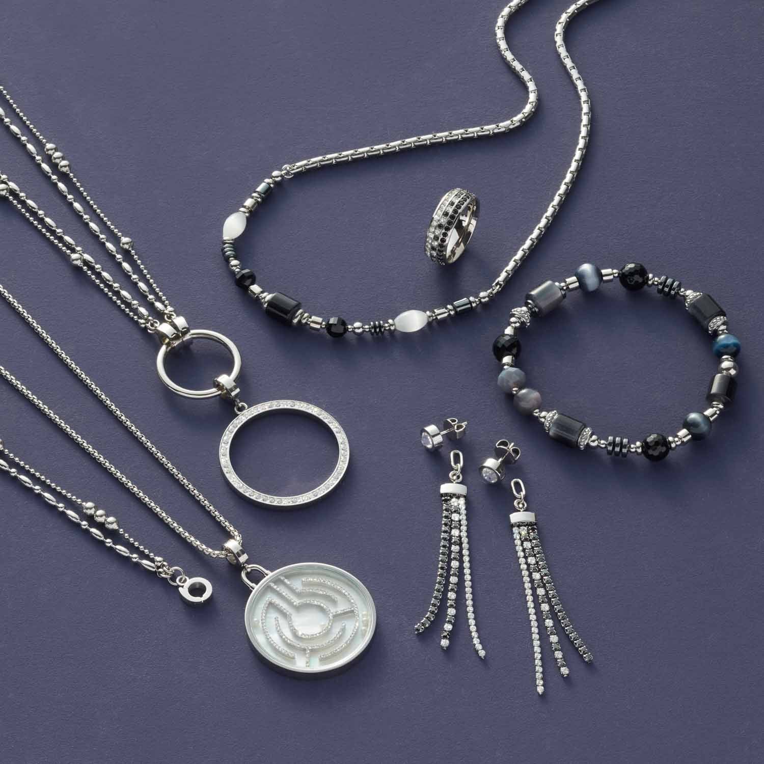 leonardo-joy-collier-long-80-cm-argent-labyrinthe image 6