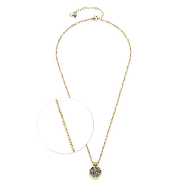 leonardo-odelle-45-cm-collier-dor-agate-ronde image 1